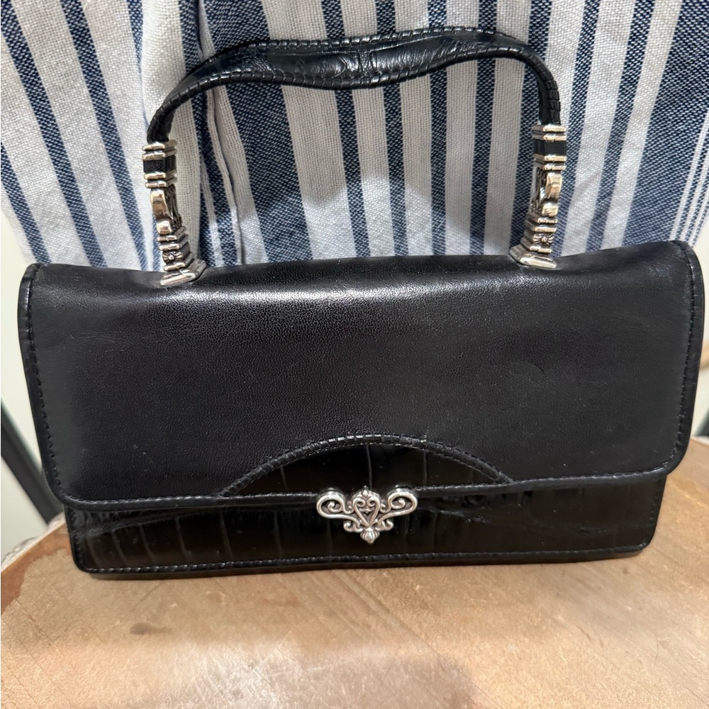 Vintage Brighton Black Leather Clutch